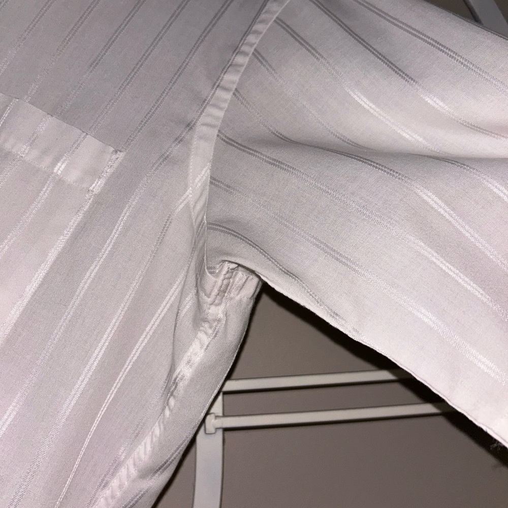 Christian Dior Monsieur Men’s White Dress Shirt with Subtle Stripe - Picture 7 of 11